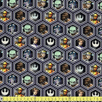 Camelot Fabrics - Star Wars Classic - Rebel Hex Portraits - Sewing and Dressmaking Fabric