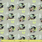 Camelot Fabrics - Star Wars Classic - Yoda Action - Sewing and Dressmaking Fabric