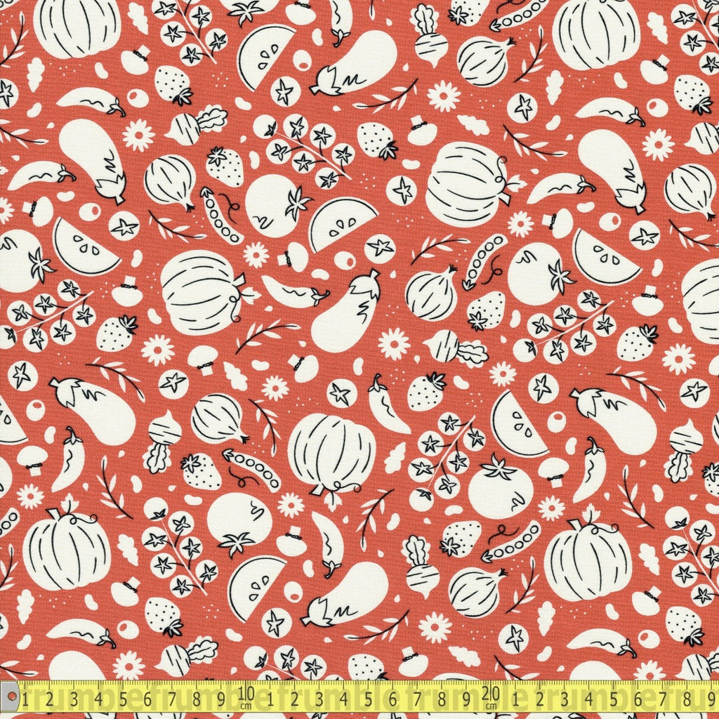 Cloud 9 Organic - Homestead Haven - Freshly Picked Red - Sewing and Dressmaking Fabric