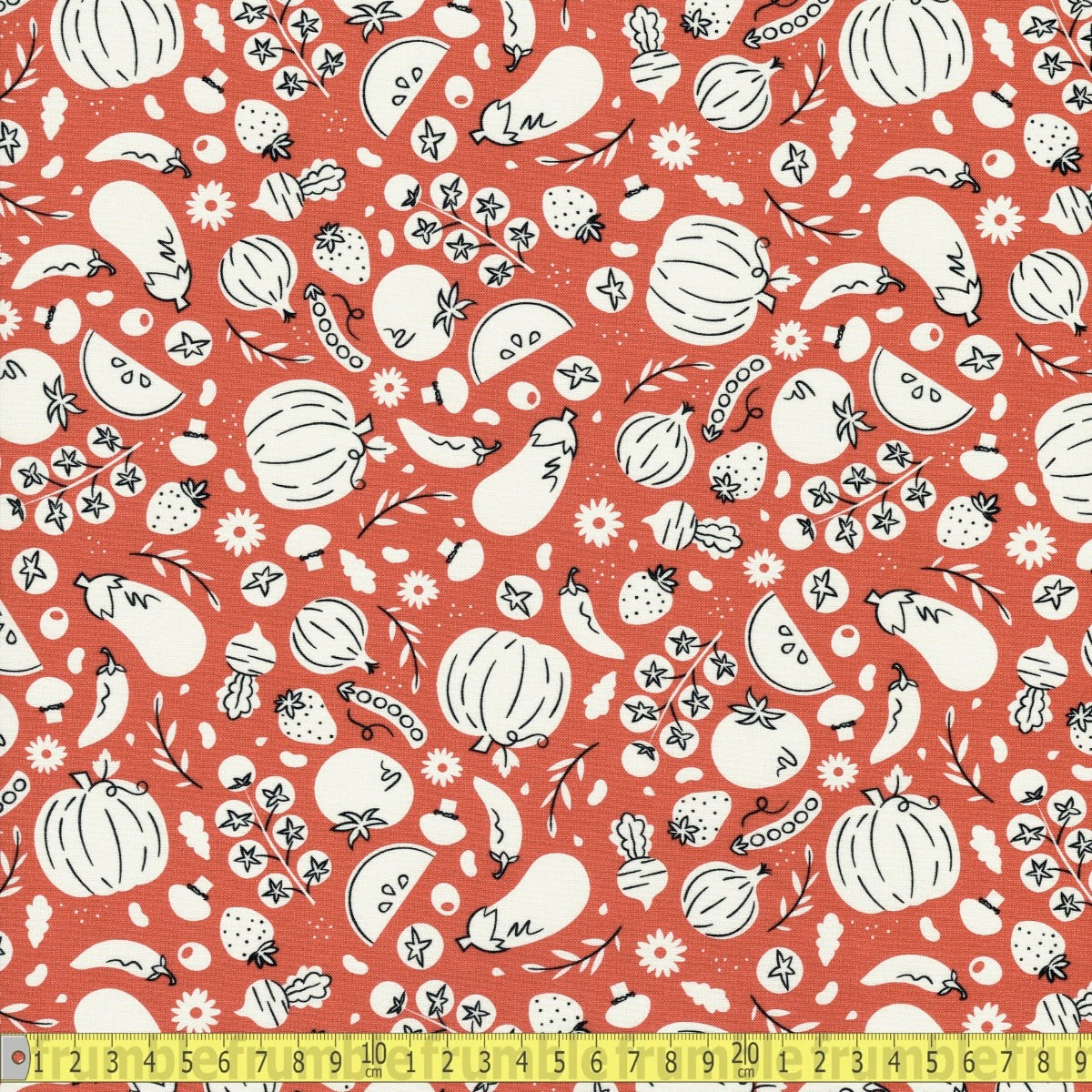 Cloud 9 Organic - Homestead Haven - Freshly Picked Red - Sewing and Dressmaking Fabric