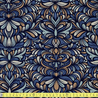 Cotton CANVAS - Abstract Boho - Blue - Sewing and Dressmaking Fabric