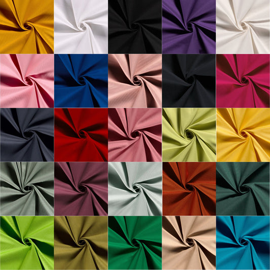 Cotton Canvas Fabric - Plains/Solids - Choice of Colours