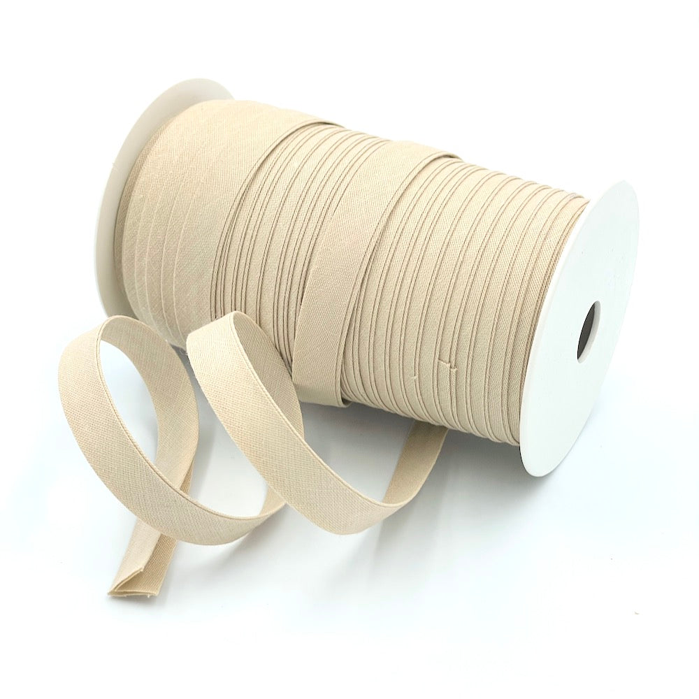 5m Roll of Plain 12mm Double Fold Bias Binding