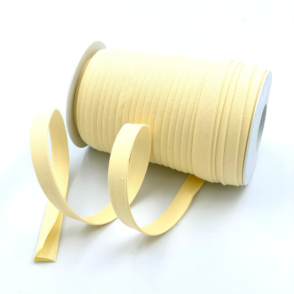 25m Reel of Plain 12mm Double Fold Bias Binding