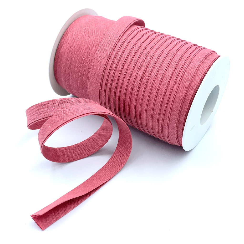 5m Roll of Plain 12mm Double Fold Bias Binding