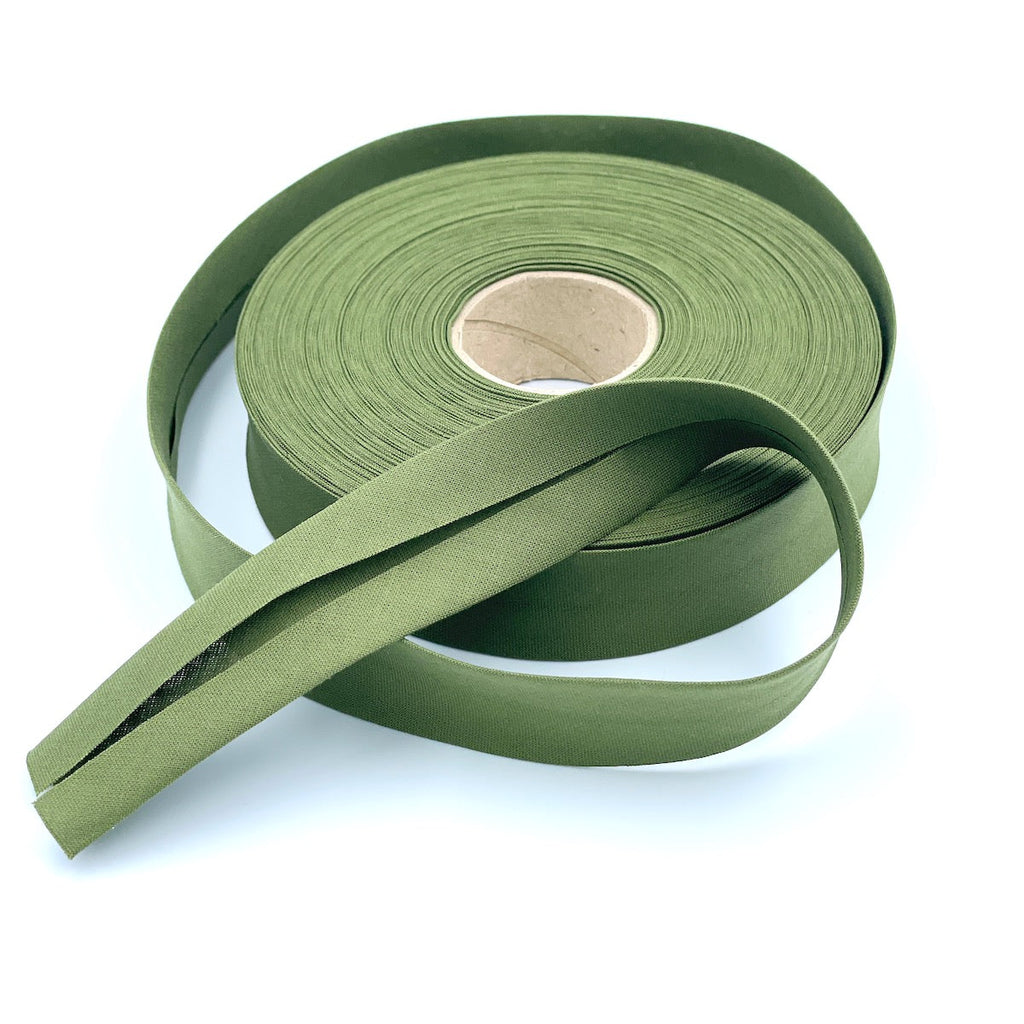 25m Reel of 25mm Wide Organic Cotton Bias Binding