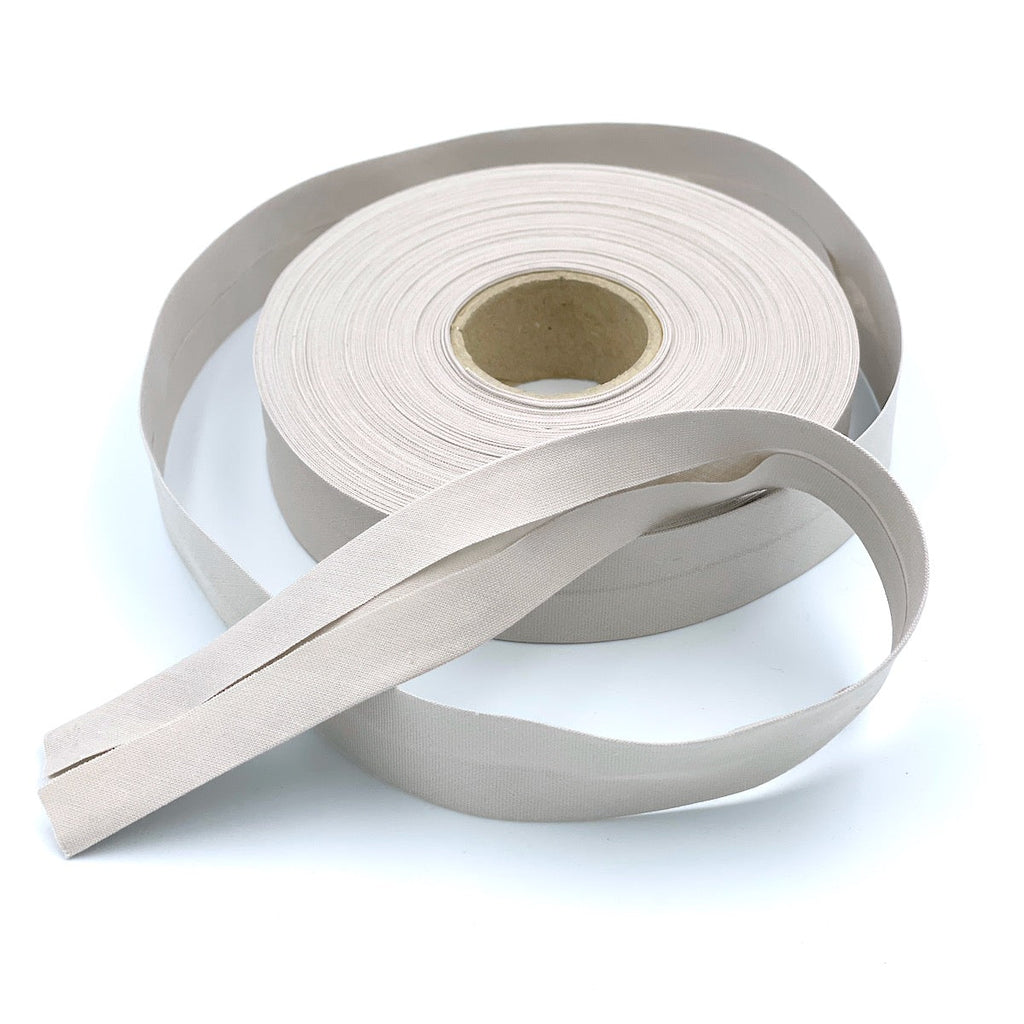 25m Reel of 25mm Wide Organic Cotton Bias Binding