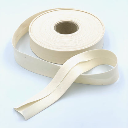 25mm Wide GOTS Organic Cotton Bias Binding Tape