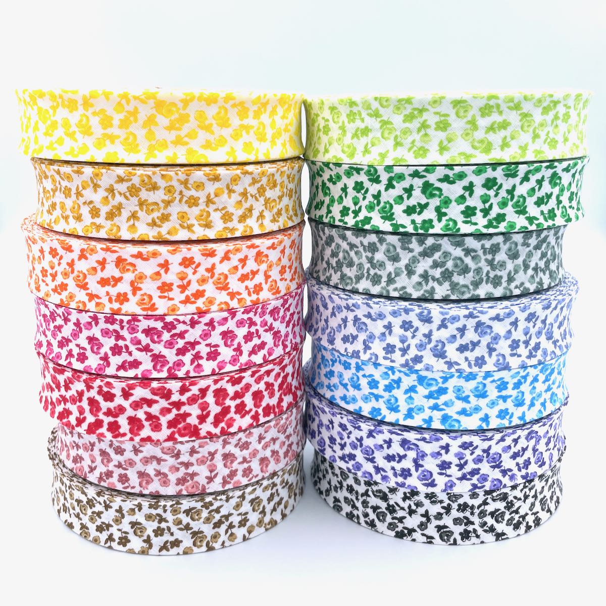 25m Reel of 25mm Floral Bias Binding
