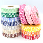 5m Roll of 25mm Gingham Bias Binding