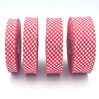 5m Roll of 25mm Gingham Bias Binding