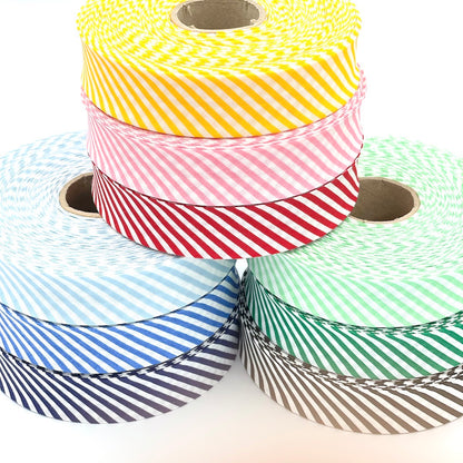 25m Reel of 25mm Stripe Bias Binding