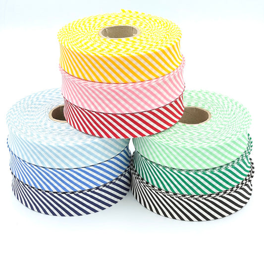 25mm Stripe Bias Binding