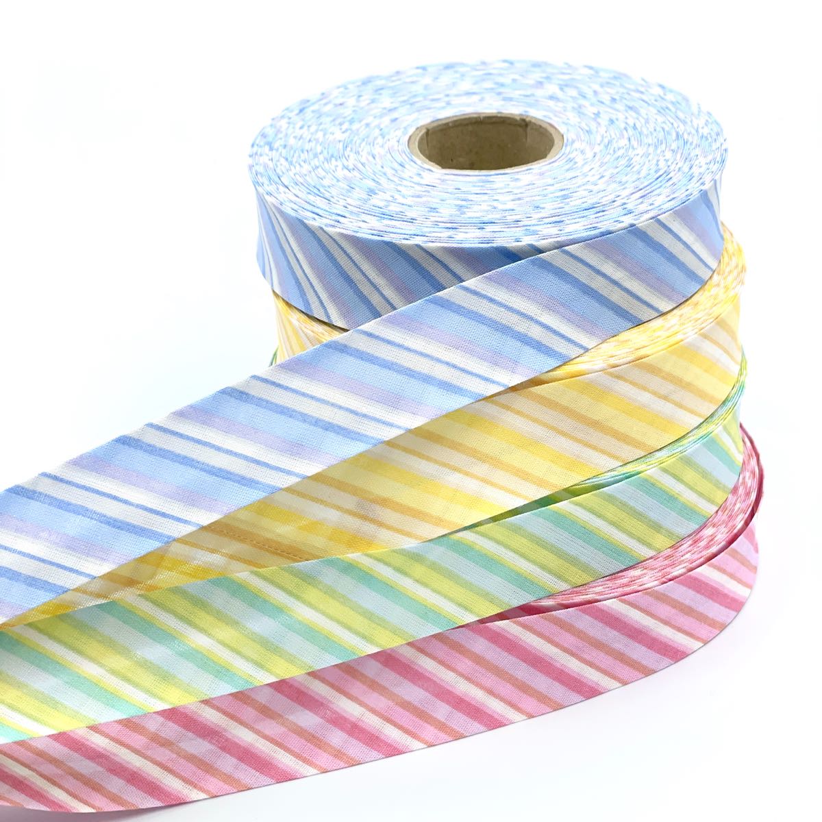 25m Reel of 25mm Tonal Stripe Bias Binding