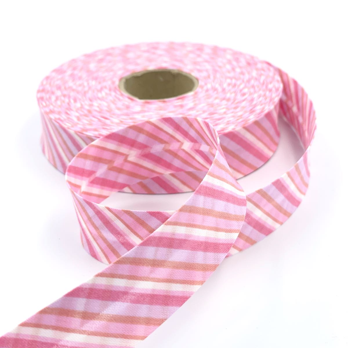 25m Reel of 25mm Tonal Stripe Bias Binding
