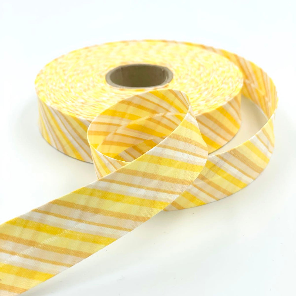 25m Reel of 25mm Tonal Stripe Bias Binding