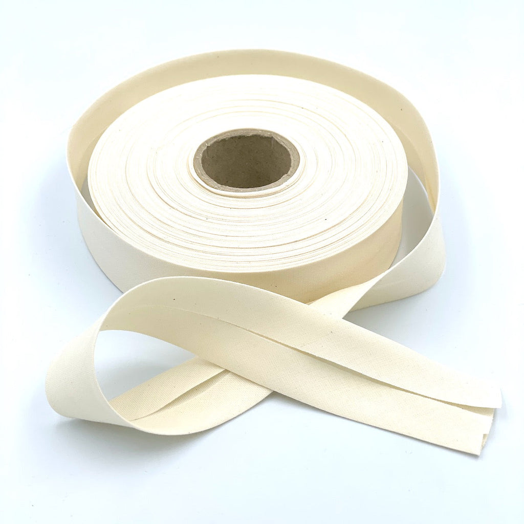 25m Reel of 30mm Wide Organic Cotton Bias Binding