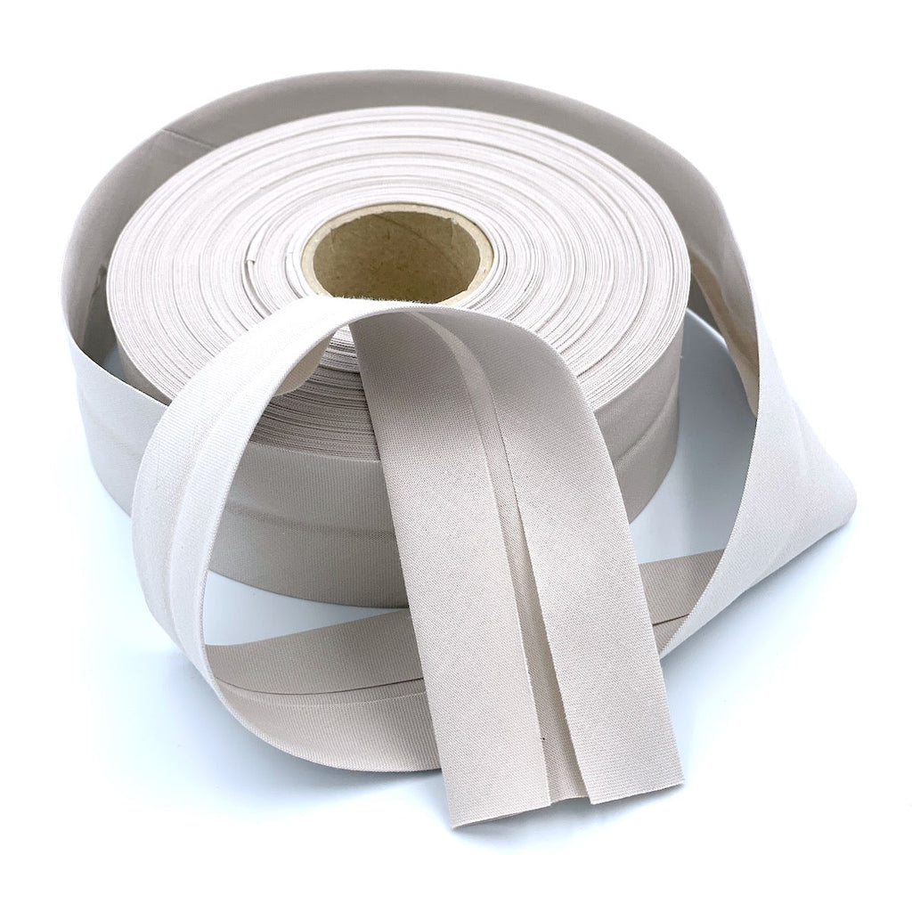 5m Roll of 40mm Wide Organic Cotton Bias Binding