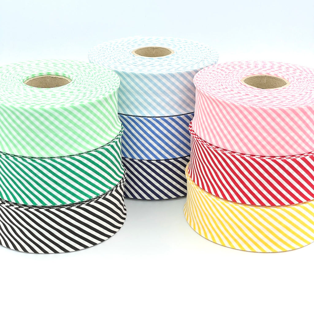 25m Reel of 40mm Stripe Bias Binding