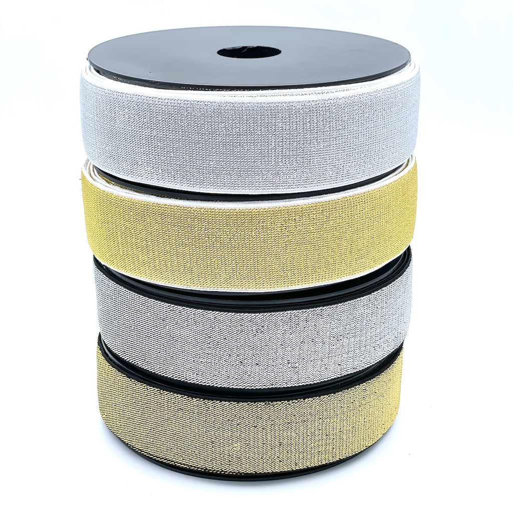 40mm Metallic Elastic with Soft Back