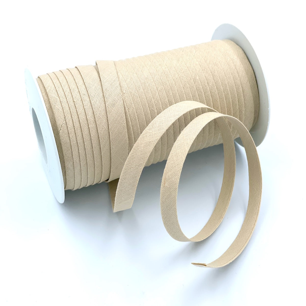 Plain 9mm Double Fold Bias Binding (25m Reel)