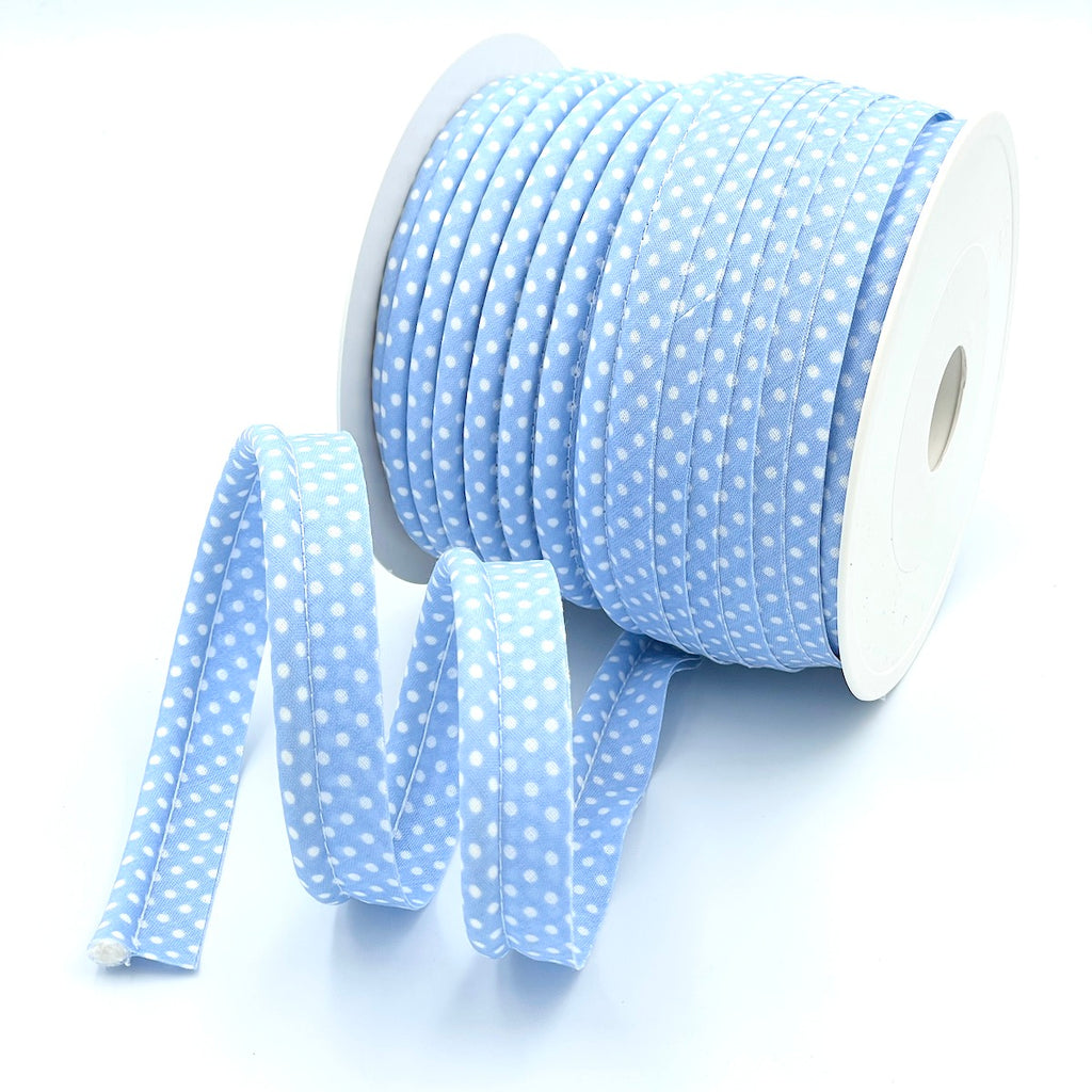 5m Roll of Large Polka Dot Piping Bias Binding