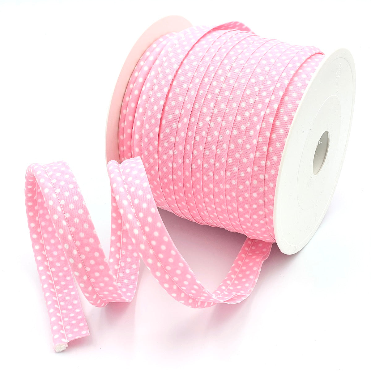 25m Reel of Large Polka Dot Piping Bias Binding