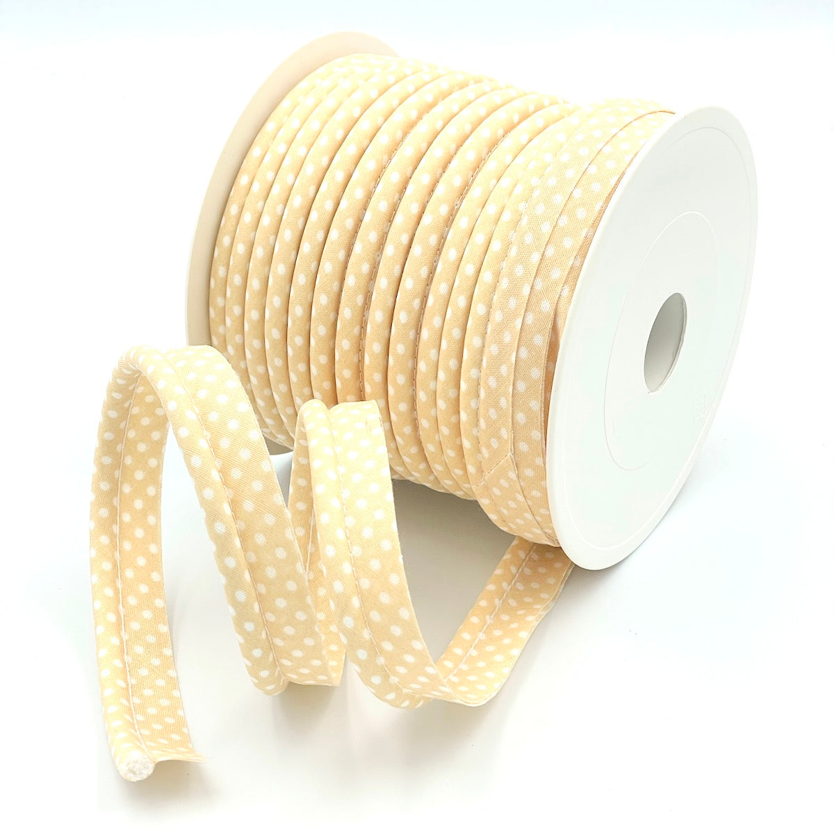 25m Reel of Large Polka Dot Piping Bias Binding