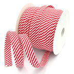 25m Reel of Large Stripe Piping Bias Binding