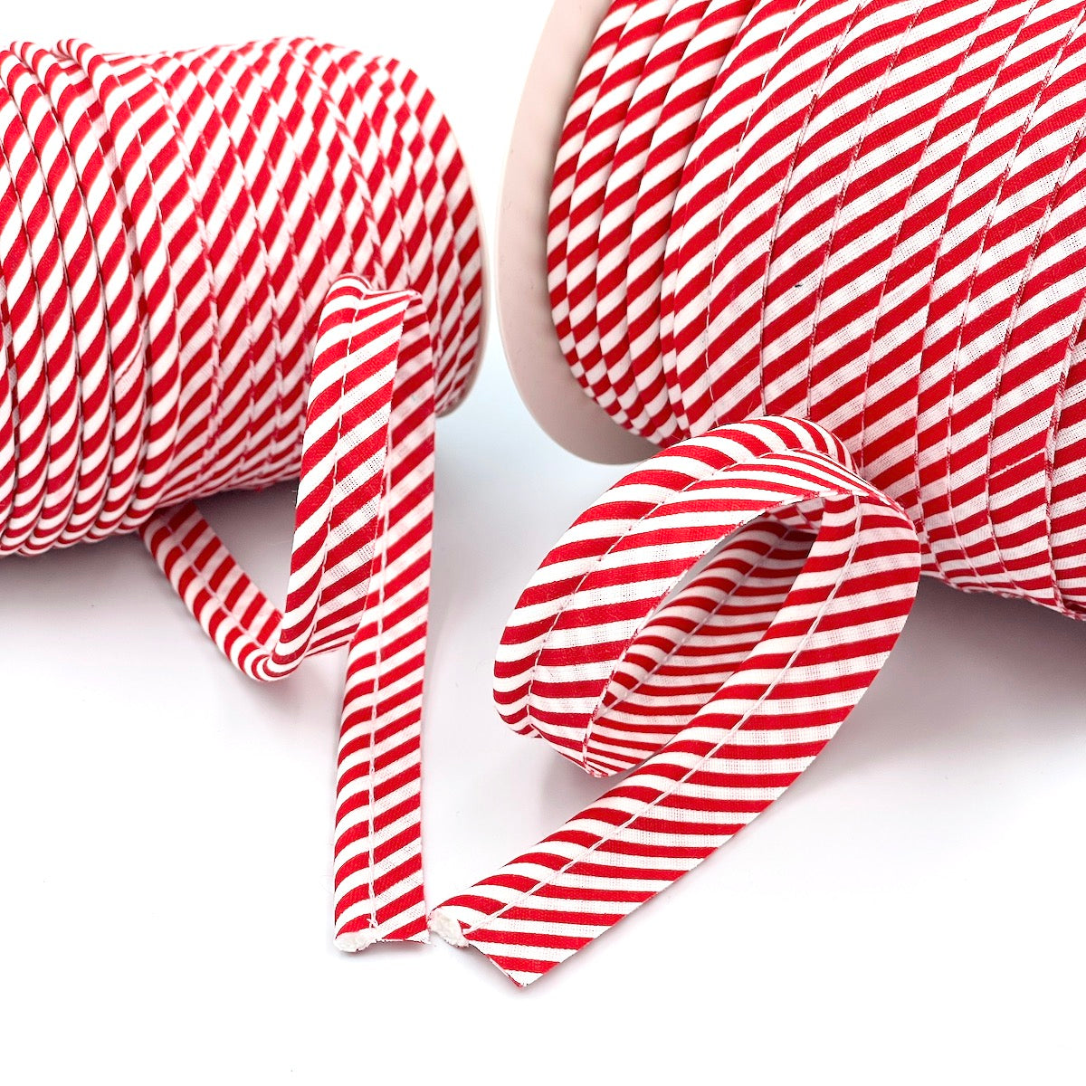 25m Reel of Large Stripe Piping Bias Binding