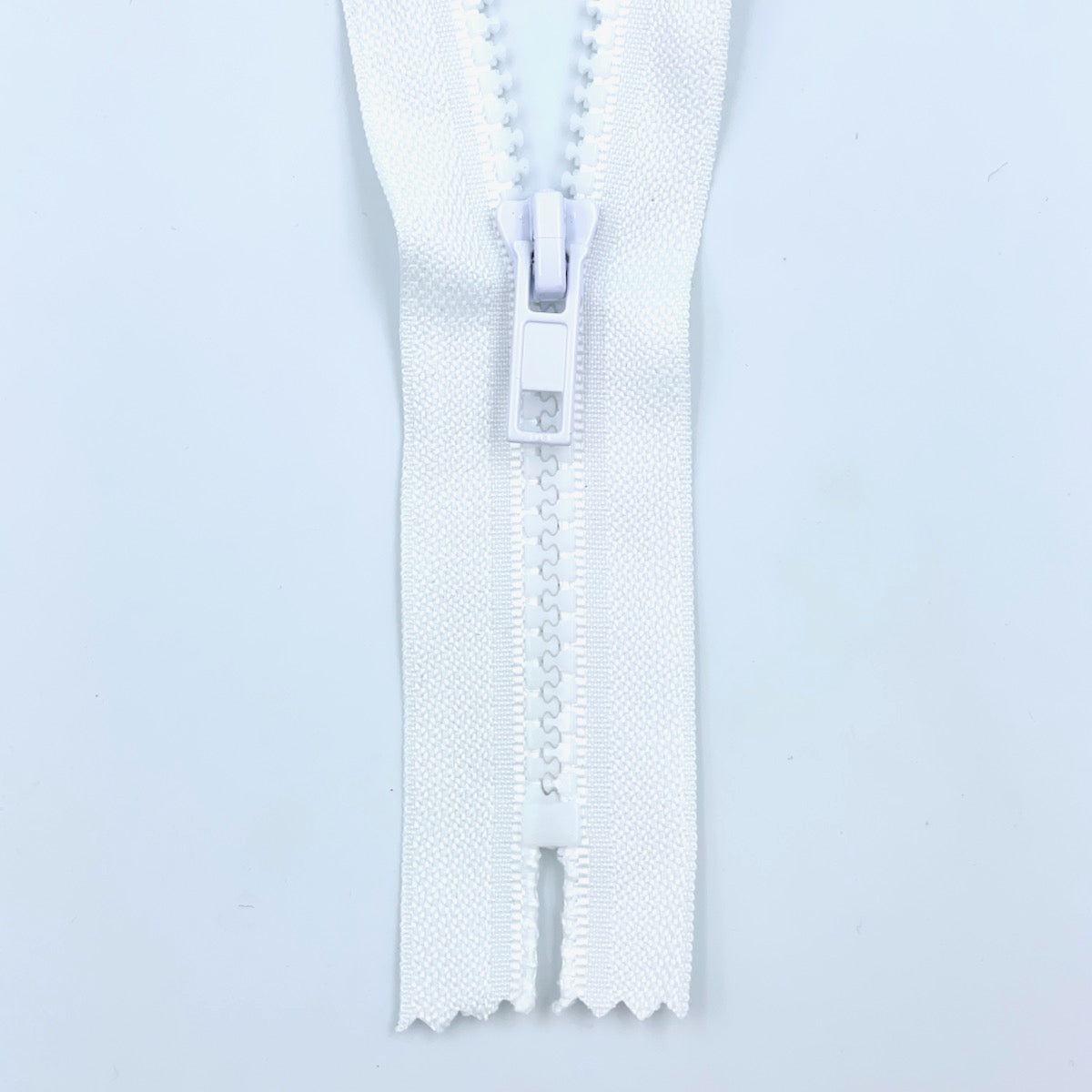 White Chunky Zips - Open End - ALL Lengths 40cm to 85cm