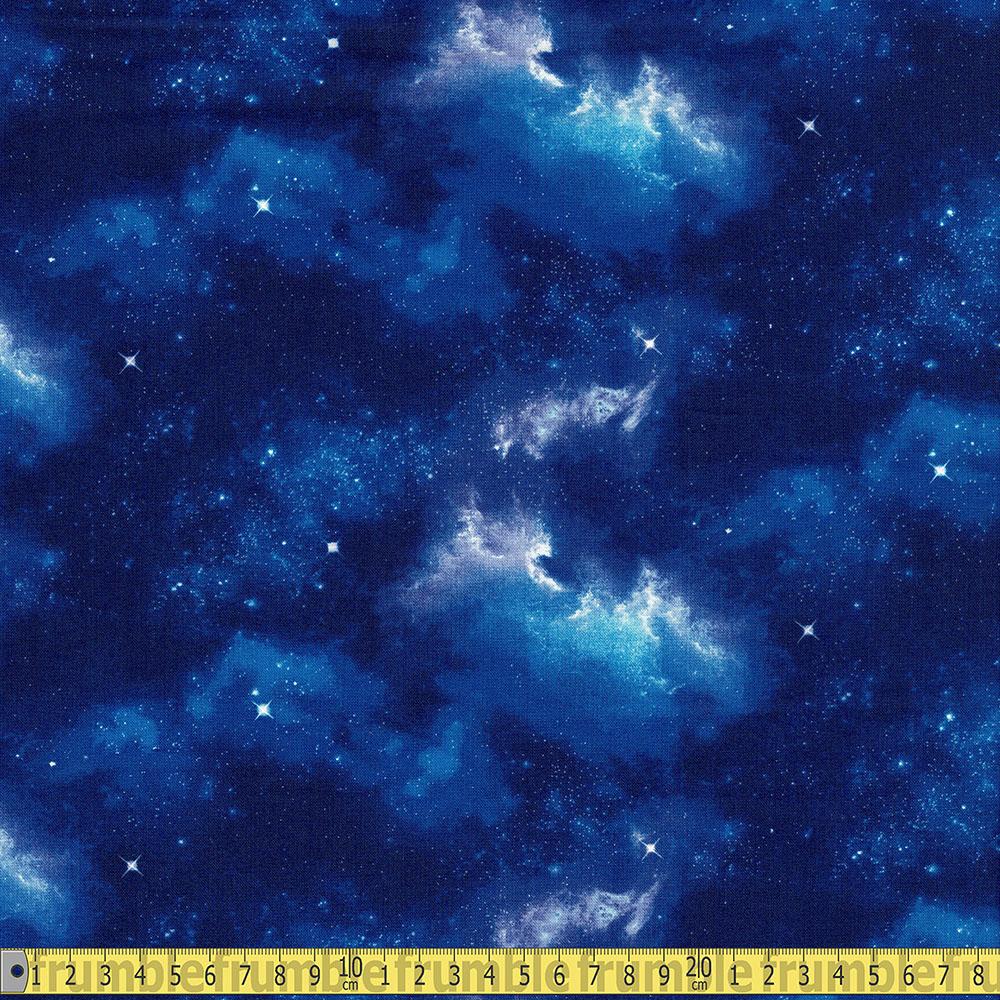 Elizabeth Studio - In Space - Night Sky Royal Sewing Fabric