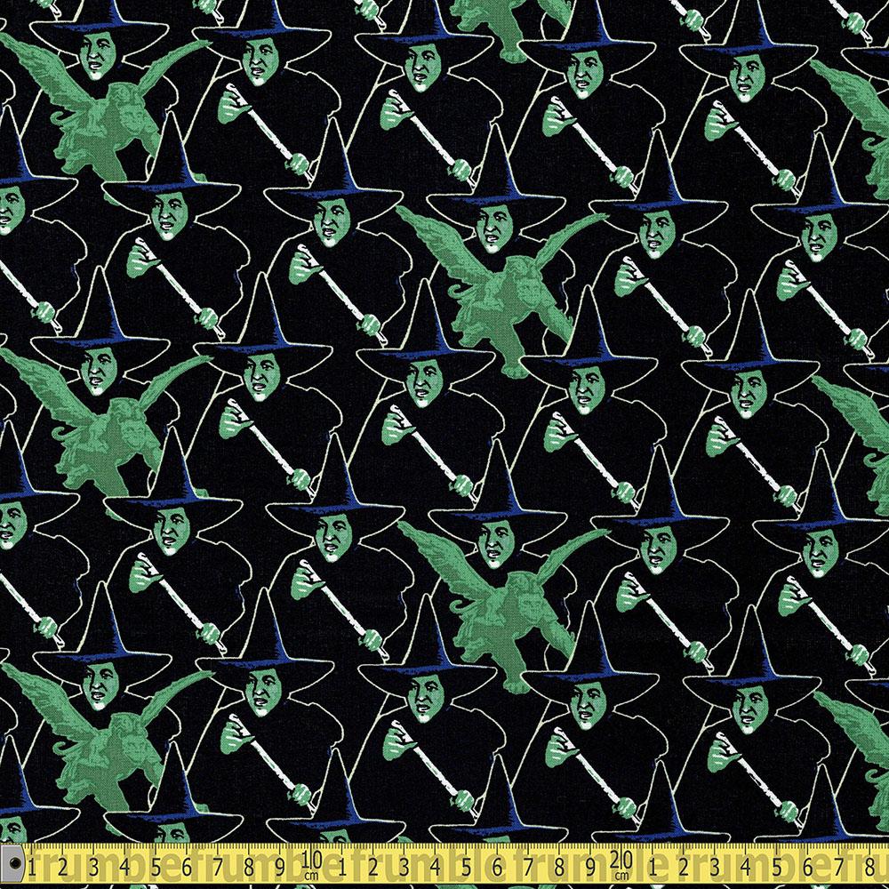 Eugene Textiles - Wizard Of Oz Wicked Witch - Black Sewing and Dressmaking Fabric