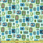 Flea Market Find (Blue) Quilting Fabric by Michael Miller - Sewing and Dressmaking Fabric