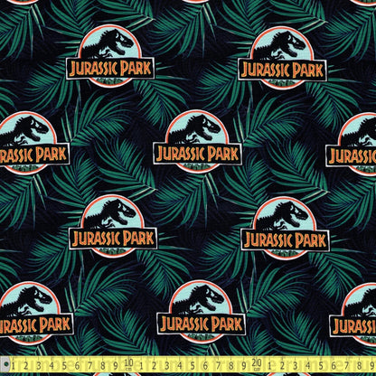 Jurassic Park - Opulent Jungle - Logo - Sewing and Dressmaking Fabric