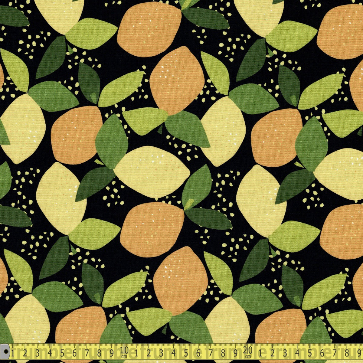 Lemons (Black) Quilting Fabric by Michael Miller - Sewing and Dressmaking Fabric