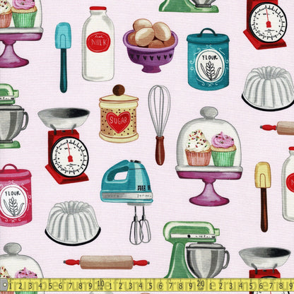 Lets Make Cupcake (Pink) Quilting Fabric by Michael Miller - Sewing and Dressmaking Fabric