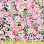 Michael Miller - Flower Fairy Garden Songs - Mauve - Sewing and Dressmaking Fabric