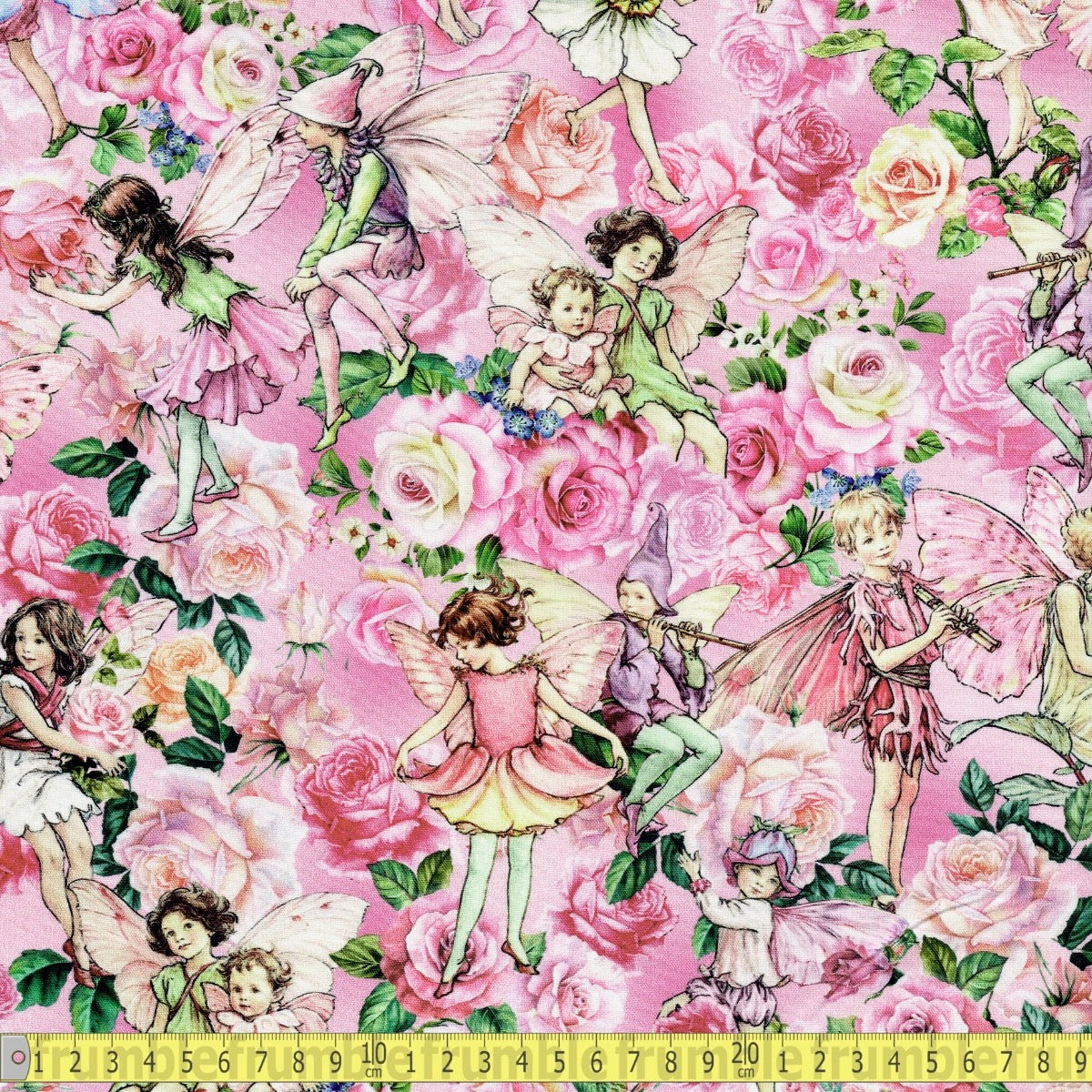 Michael Miller - Flower Fairy Garden Songs - Mauve - Sewing and Dressmaking Fabric