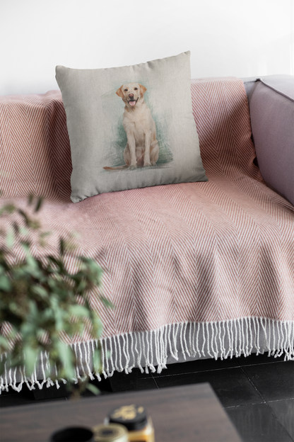 Cushion Panel - Pet Labrador Dog - Linen Look Canvas