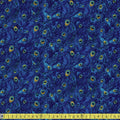 Packed Peacock Plumes (Royal) by Timeless Treasures