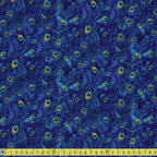 Packed Peacock Plumes (Royal) by Timeless Treasures