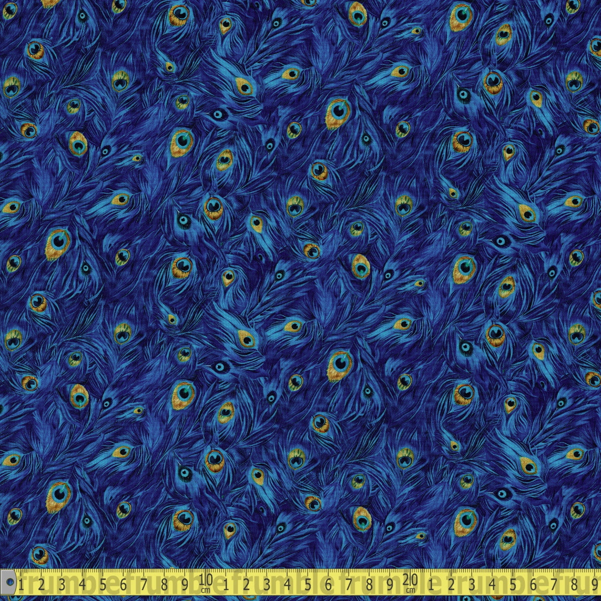 Packed Peacock Plumes (Royal) by Timeless Treasures