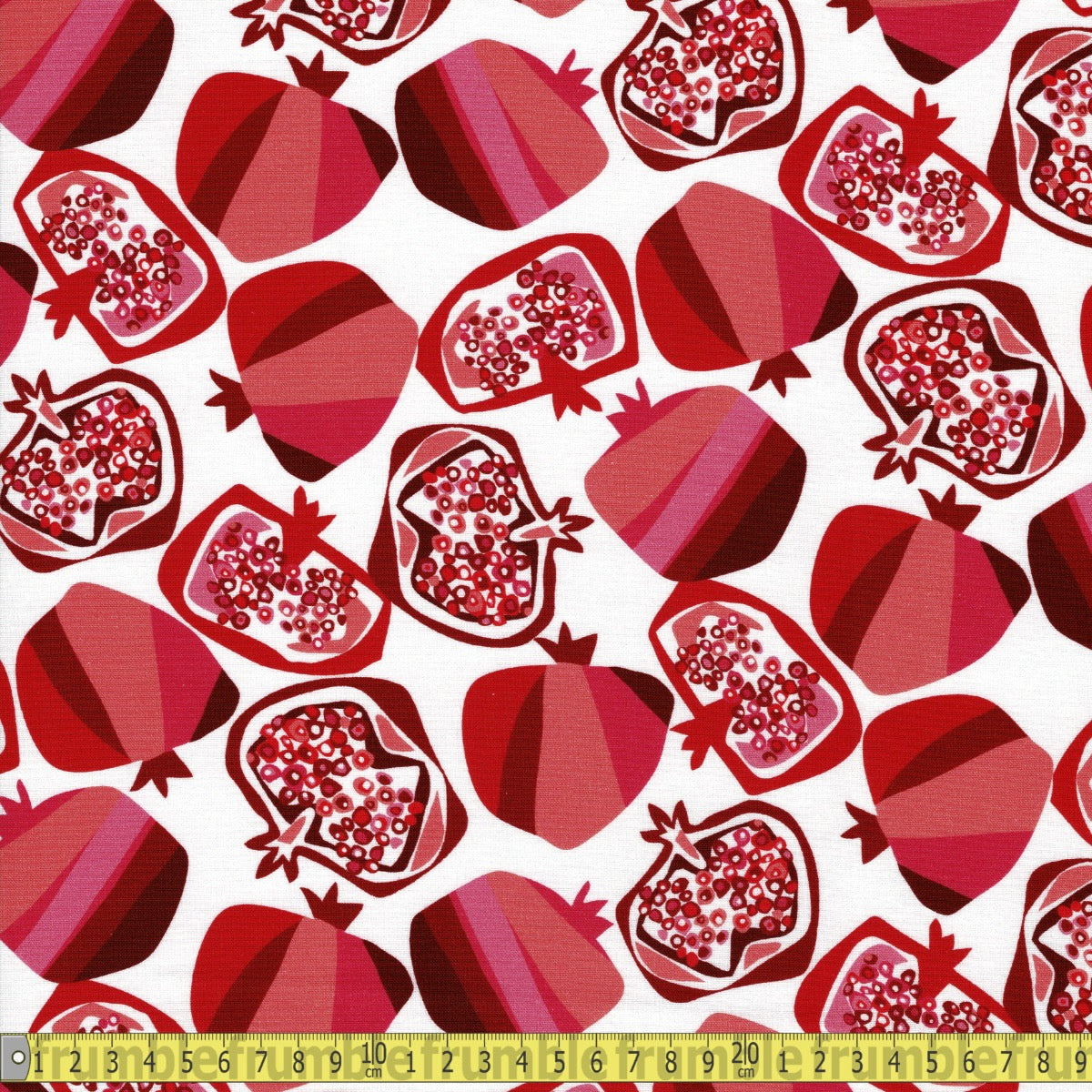 Pomegranates (Red) Quilting Fabric by Michael Miller - Sewing and Dressmaking Fabric