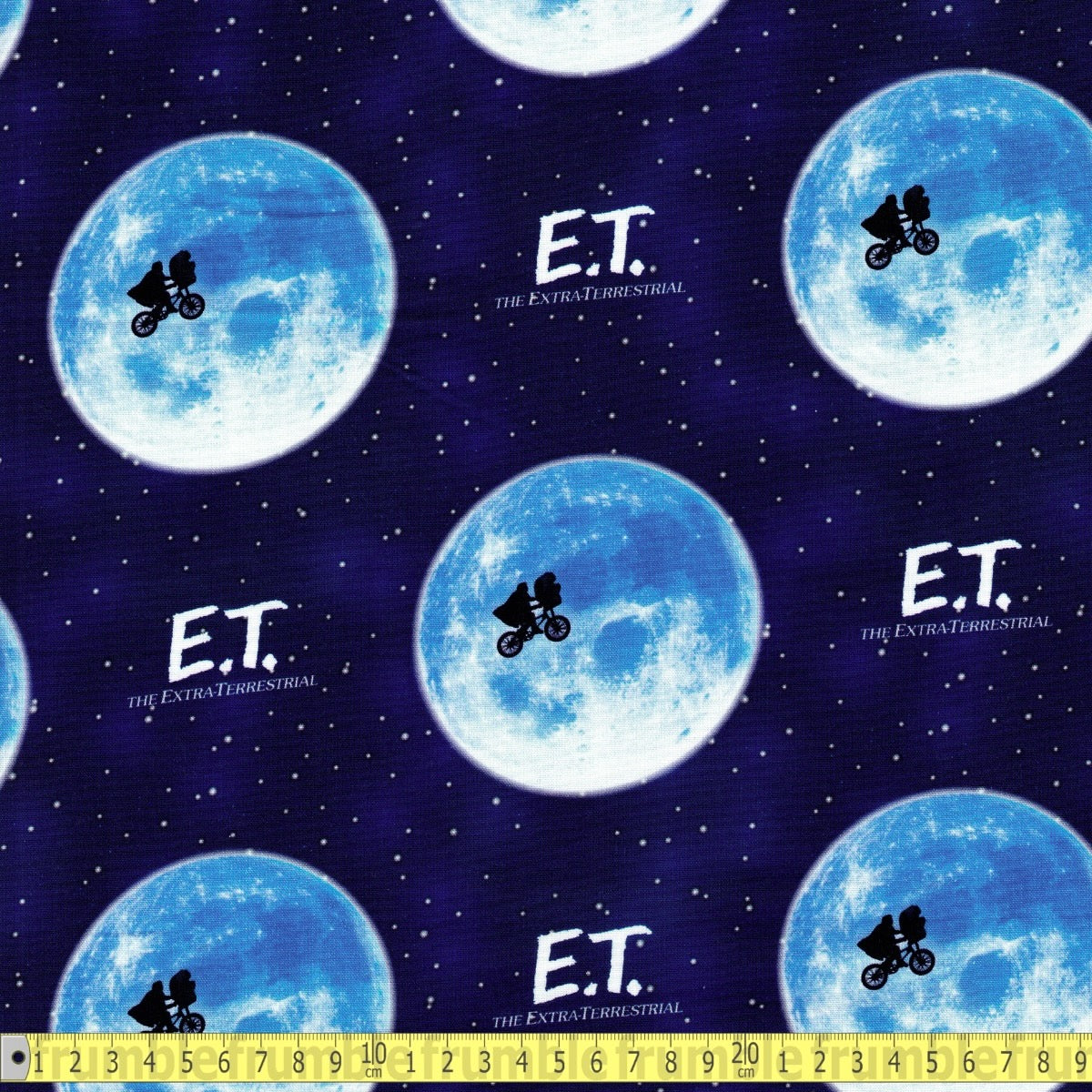 Quilting Cotton - E.T The Extra Terrestrial - Large Moon - Sewing and Dressmaking Fabric