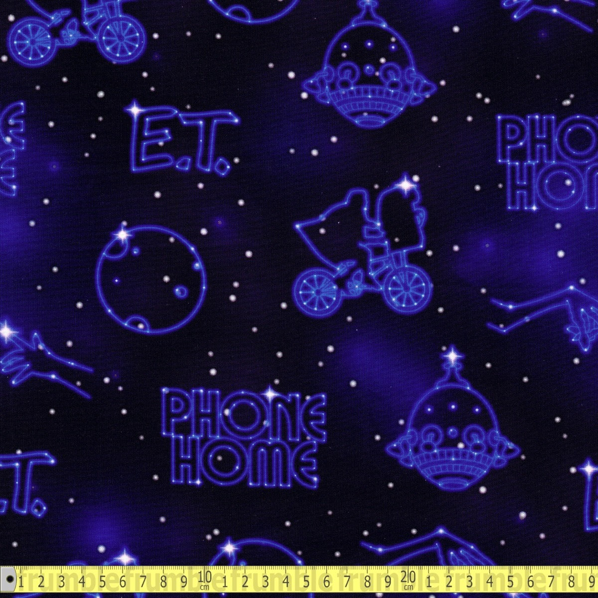 Quilting Cotton - E.T The Extra Terrestrial - Phone Home - Sewing and Dressmaking Fabric