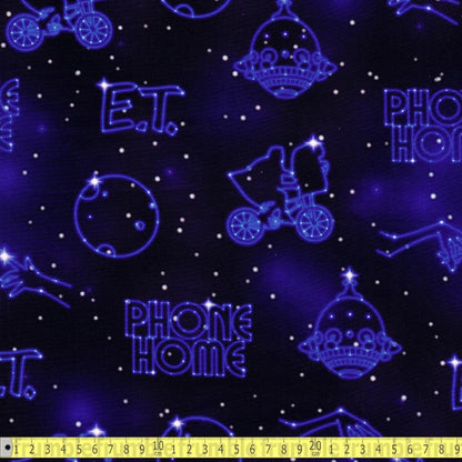 Quilting Cotton - E.T The Extra Terrestrial - Phone Home - Sewing and Dressmaking Fabric