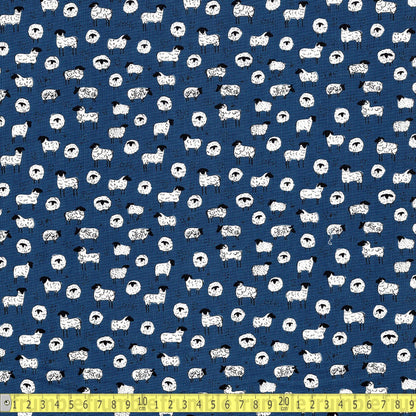 Riley Blake - Farm Living Sheep - Denim Blue - Sewing and Dressmaking Fabric