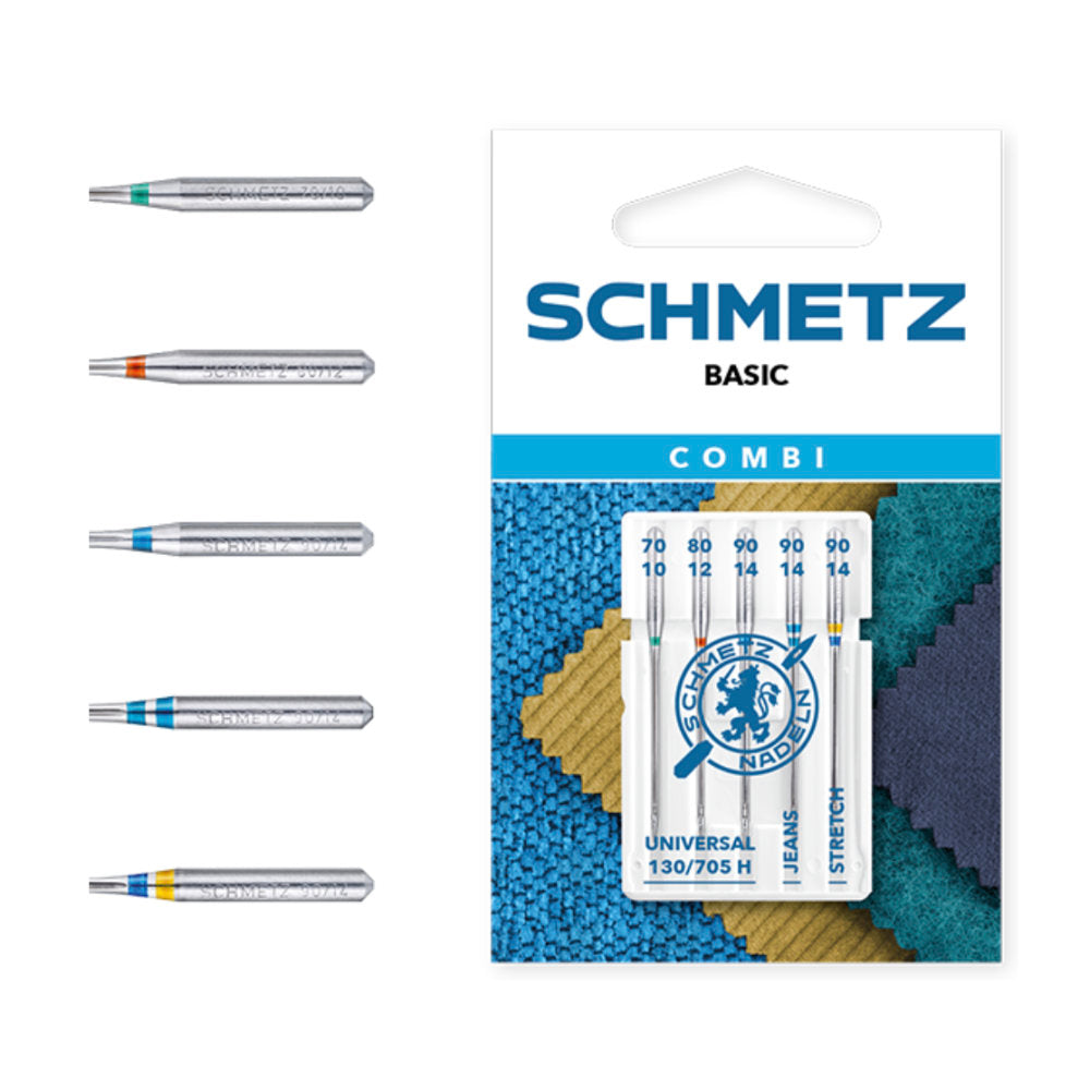 x5 Schmetz Needles Combi : Basic Mix