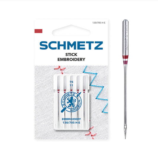 x5 Schmetz Embroidery Needles : Mix 75-90